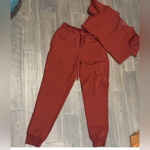 Mandala Rust Jogger Scrubs